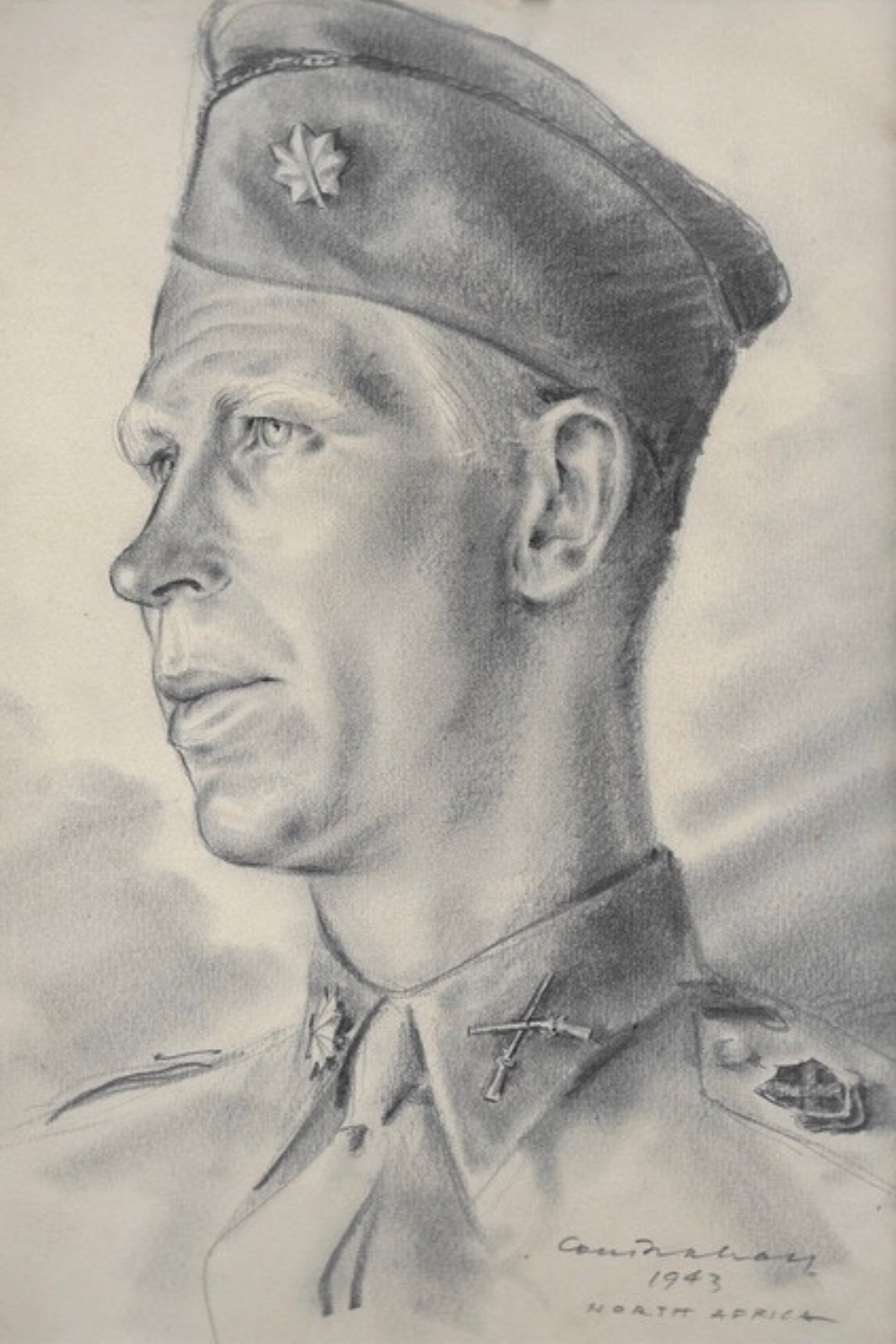 Colonel John William Carlson drawing by artist Louis Kahan