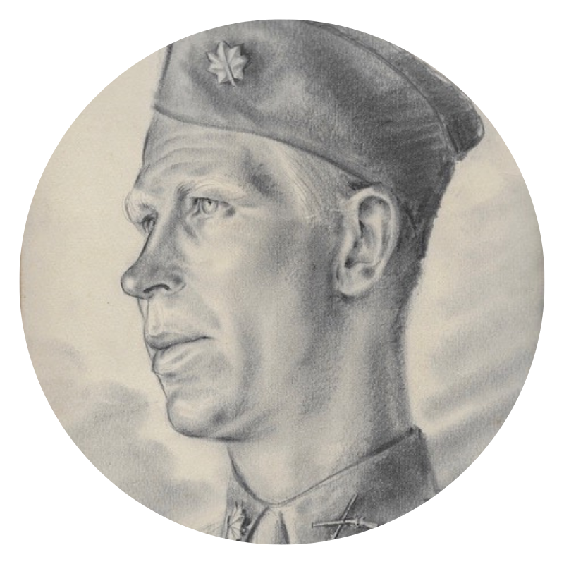 Colonel John William Carlson drawing by artist Louis Kahan (1)
